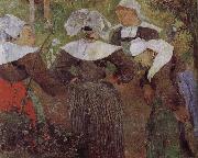 Paul Gauguin Four women dancing Brittany Germany oil painting artist
